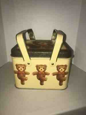 Metal Lunch Box Vintage Teddy Bears Lunch Box Metal Chein Industries Tin 1983