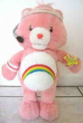 2004 Care Cheer Bear Fit N Fun Sing Dance Exercise Rainbow Plush Animated