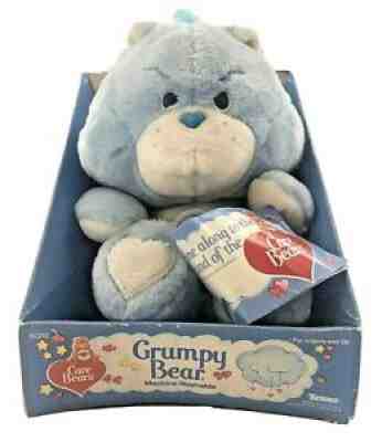 Care Bear Vintage 1983 Grumpy Bear #60210 NIB Attached Blue Plush Original