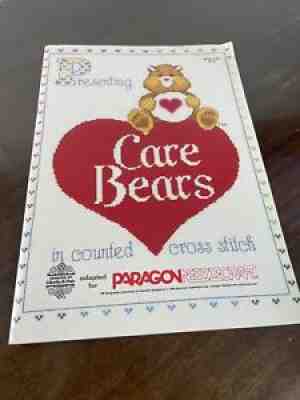 1985 Care Bears in Counted Cross Stitch Paragon Needlecraft Pattern Book Vintage
