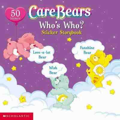Care Bears Who's Who? Sticker Storybook by Sonia Sander 2003 & Pocket Folder