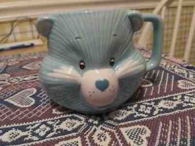 Vintage 1984 Care Bear Bedtime Bear Coffee Mug/Cup Blue Porcelain