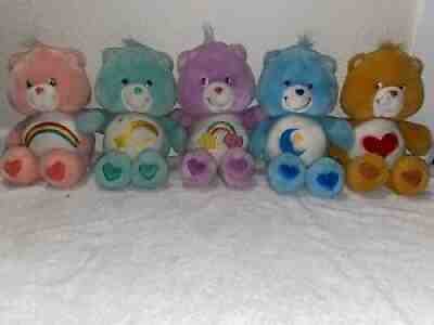 Lot Of 5 13in Talking Care Bears *Works* 2003&2004 Care Bears