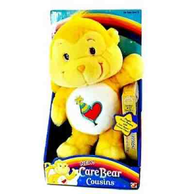 Monkey Playful Heart Care Bear Cousins Yellow Plush Stuffed Video VHS 17 2004