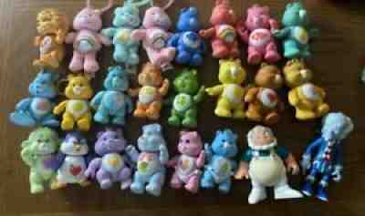 Vintage Care Bears Figures Lot Of 24 Cousins, Cold Heart, Cloud Keeper