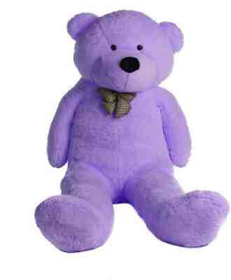Mr. Bear Cares Giant Stuffed 78 Inch / 6 Foot Teddy Bear Purple Valentine Bday