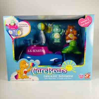 CARE BEARS Care-a-lot SUBMARINE w/Wish Bear & Laugh-a-lot Bear 2003 Playset NIB