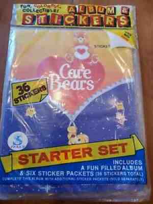 1980â??s Vintage Care Bears Stickers Starter set - Book and 5 packs stickers Mint