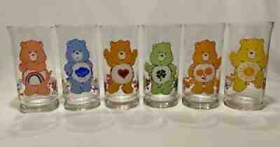 Vintage Care Bears 1983 Pizza Hut Collector's Series Glasses | Full Set of 6