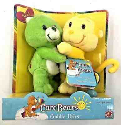 VINTAGE Care Bears Cuddle Pairs Good Luck Bear & Playful Heart Monkey 7