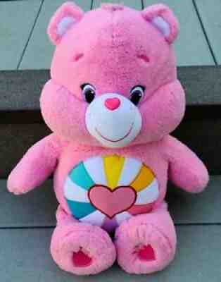 Hopeful Heart Care Bear Pink Heart Rainbow Jumbo Plush 2015 Just Play 20