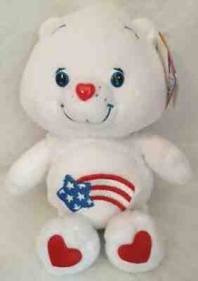 20th Anniversary Care Bears America Cares bear White Patriotic Bear NWT 2002 8