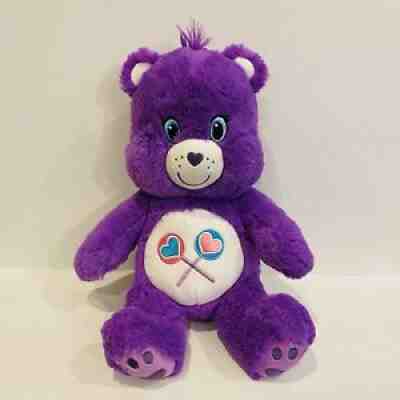 Build A Bear Workshop Care Bears Purple Share Bear 18" Plush from 2015 (Retired)