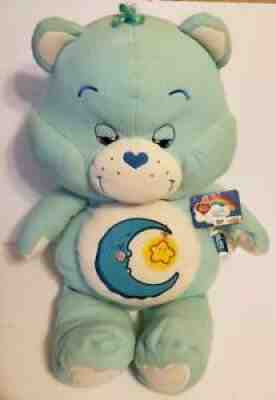 Care Bears Vintage 2002 Cuddle Pillow Plush Blue Bedtime Bear With Tags 30