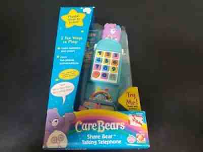 VINTAGE Talking Share Care Bear Toddler LEARN NUMBERS COLORS Play Phone Toy