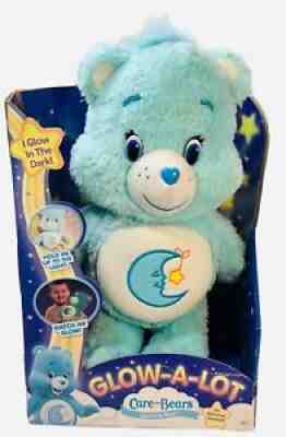 NIB 2015 Bedtime Care Bear Glow-a- lot plush 13â? moon stars stuffed animal
