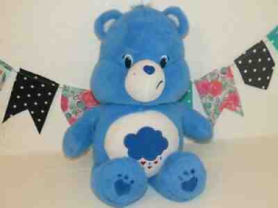 Care Bear Blue Grumpy Sad Plush Fluffy Bigger Cloud Tummy Stuffed Doll 20