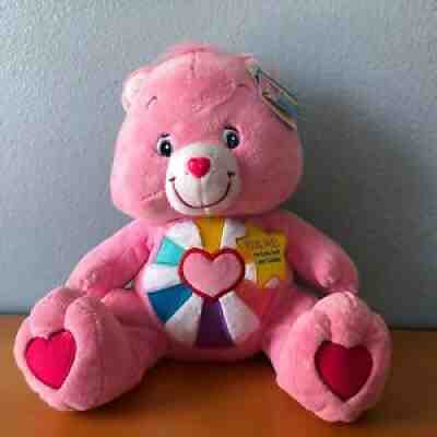 Hopeful Heart Care Bear Pink Heart Rainbow Jumbo Plush 2006 Just Play 16