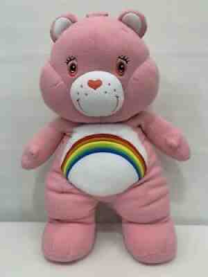2002 CARE BEARS Cheer Bear Plush Rainbow Jumbo 25