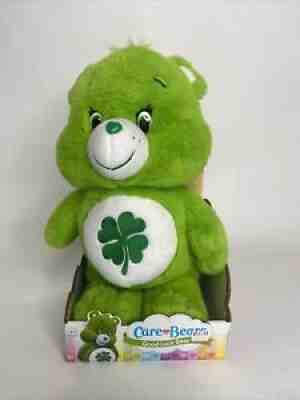 NIB 2016 Care Bears Plush Box Good Luck Lucky Green Shamrock Bear 14â? Stuffed F