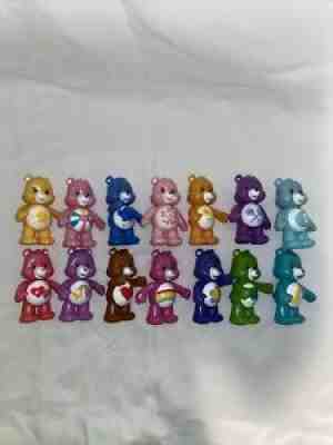 Care Bears Cake Toppers TCFC Toys Complete Set of 14 Plastic 3â? W/ Movable Arms!