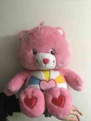 Care Bears Hopeful Heart Bear Large 26â? XL Jumbo Plush 2005 Pink Rare! SR29305