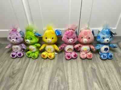 Care Bears Plush Special Edition Series 1 Stuffed Doll TIE DYE 2007 Lot of 6 NEW