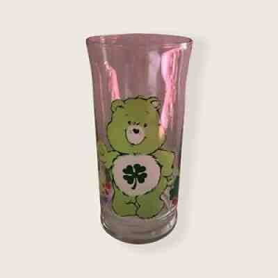 Vintage Care Bears Collectible Glass Good Luck Bear Drinking 1983 Pizza Hut