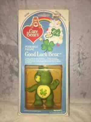 Care Bears Good Luck Bear Poseable Figure 1982 In Package