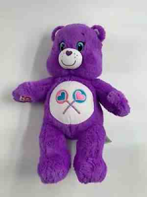 Build A Bear Workshop Care Bears Purple Share Bear 18" Plush from 2015 (Retired)