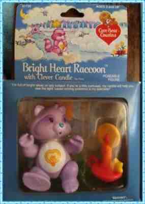 Vintage1985 KENNER Care Bears Bright Heart Raccoon with Clever Candle MIB
