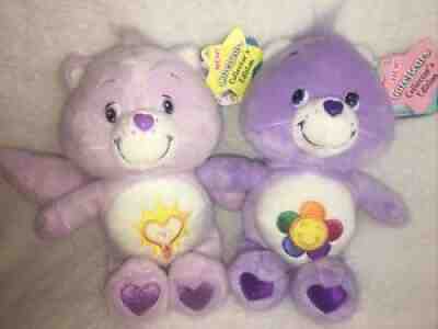 New Lot 2 Care Bears Collector Series 1 & 2 Harmony 2003 Bright Heart Raccoon 8â?