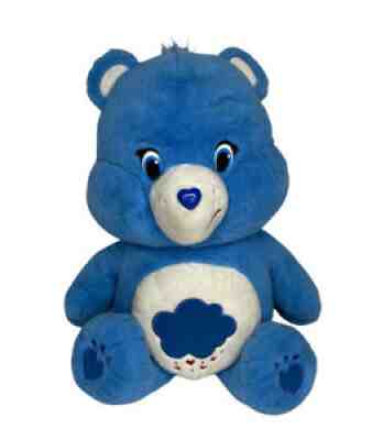 Care Bear Blue Grumpy Sad Plush Fluffy Cloud Tummy Stuffed Animal Large 20