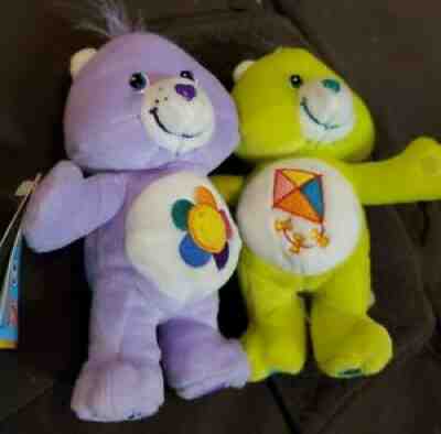 Care Bears Do-Your-Best And Harmony Cuddle Hug Pair Hugging Plush 2003