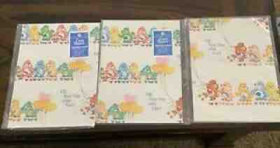 Vintage Care Bears Birthday Gift Wrap Wrapping Paper -3 packages