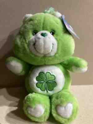 2002 Good Luck Bear Care Bears Plush Stuffed Animal New With Tags Shamrock