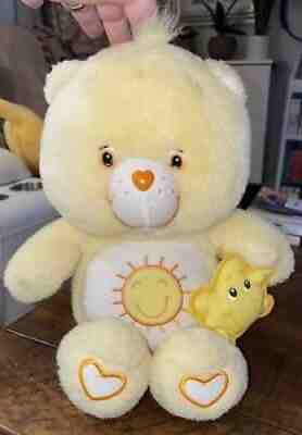 Care Bear Funshine Yellow Glow-a-lot Glow In Dark 2003 Stuffed Plush Toy 13