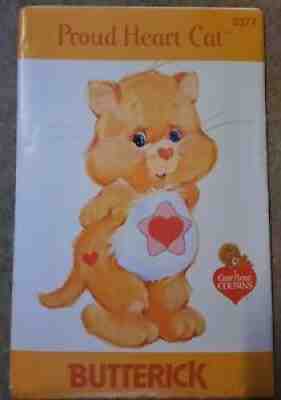 Care Bear Cousin Proud Heart Cat Butterick Pattern #3377 Uncut, Vintage 1985 NOS