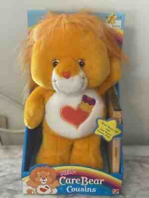 new care bear 2004 cousins brave heart lion in box with dvd