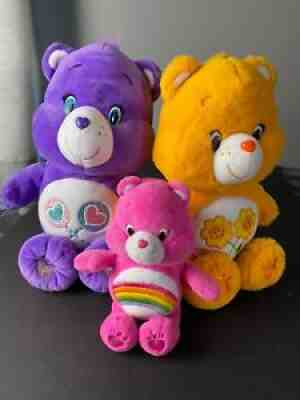 Lot of *3* 2015 Care Bears, Friendship Cheer and Singing dancing Share Bear.
