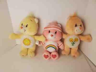 Set of 3 Care Bears Plush Vintage 2000s Funshine Cheer Friend
