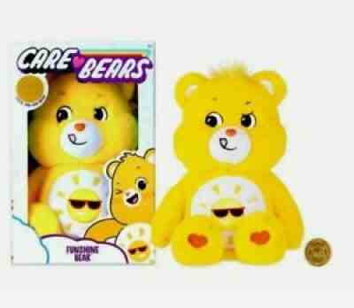 Care Bears FUNSHINE BEAR 2020 Huggable Soft 14 inch Plush NEW in Box