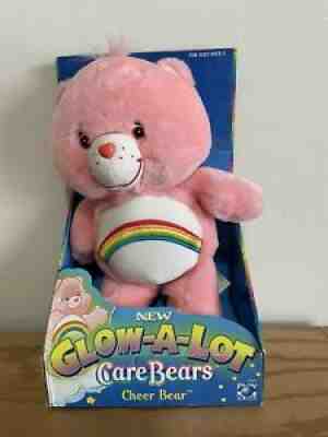 Care Bears Glow-A-Lot Plush Love-A-Lot Bear Pink 2004 Play Along