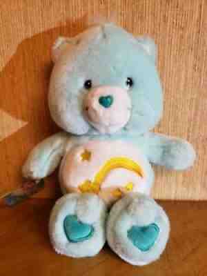 Vintage Care Bears 2002 Wish Bear play Along Plush Turquoise