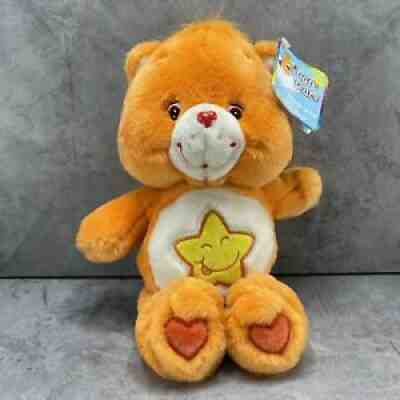 2002 Care Bears LAUGH-A-LOT Bear 13â? Stuffed Plush Orange Star TCFC Play Along