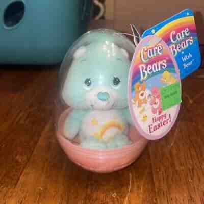 2004 Care Bears Small Plush Wish Bear in Easter Egg New Old Stock With Tags