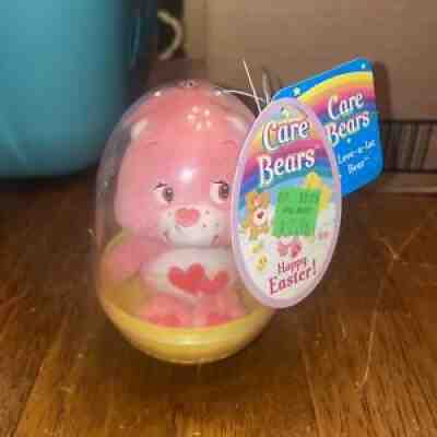 2004 Care Bears Small Plush Love A Lot Bear in Easter Egg New Old Stock #2