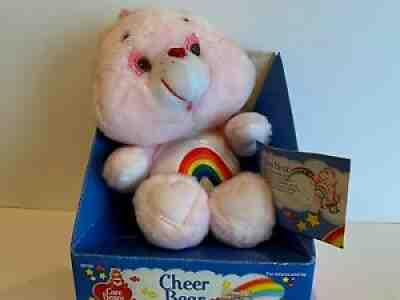 Vintage Care Bear, CHEER BEAR, 1982 thru 1984 Rare and attached to box Brand new
