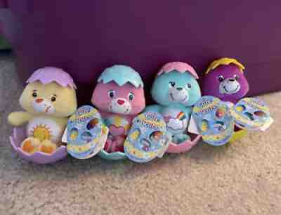 2005 Care Bears Easter Plush Lot of 4 Mini 4