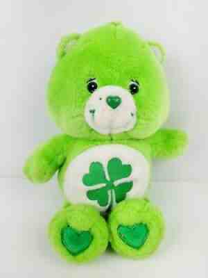 2002 Care Bears Lucky Good Luck Green Shamrock Plush Stuffed Animal 13â?